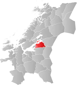 Lage der Kommune in der Provinz Trøndelag