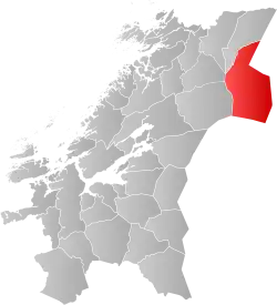 Lage der Kommune in der Provinz Trøndelag
