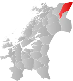 Lage der Kommune in der Provinz Trøndelag