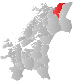 Lage der Kommune in der Provinz Trøndelag