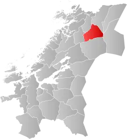 Lage der Kommune in der Provinz Trøndelag