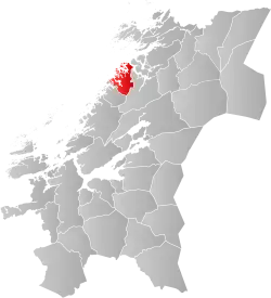 Lage der Kommune in der Provinz Trøndelag