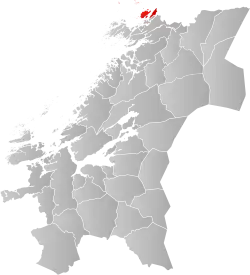 Lage der Kommune in der Provinz Trøndelag