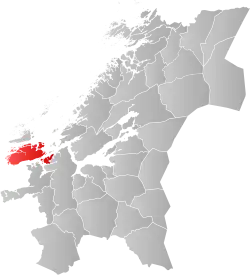 Lage der Kommune in der Provinz Trøndelag
