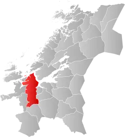 Lage der Kommune in der Provinz Trøndelag