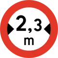 Maximale Breite – hier 2,3 Meter