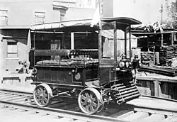 Typische Motordraisine der New York Central Railroad als „Rail Bus“ für den Personentransport, ca. 1908. Der Hersteller ist unbekannt.