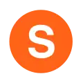 Rundes Liniensignet mit dem weißen Großbuchstaben S in orange gefülltem Kreis vor neutralem Hintergrund