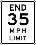 Ende XX&nbsp;mph Tempolimit Zone (Bundesstaat New York)