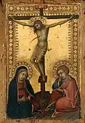 Gekreuzigter Jesus mit Maria und Johannes