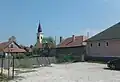 Blick auf die röm.-kath. Kirche Szűz Mária neve