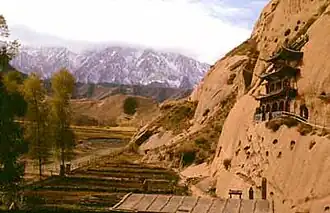 Nan Shan bei den buddhistischen Grotten von Mati Si, Gansu