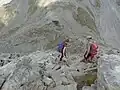Abstieg am Nordgrat zur Edelrauthütte