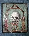 Totenkopf-Mosaik aus Pompeji
