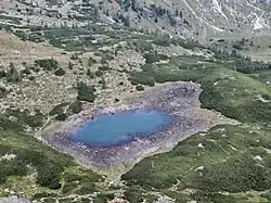 Nassbodensee vom Weg auf den Großen Rosennock im Westen aus.