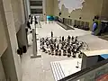 Blick von oben in eine Halle des Museums.