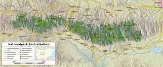 Karte des Nationalparks