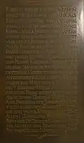 Gedenktafel zum Wiederaufbau