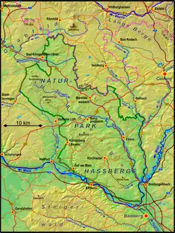 Lage der Haßberge