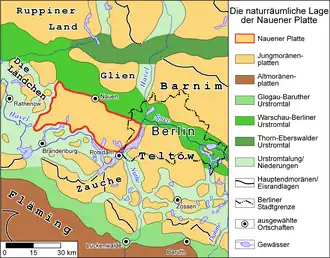Naturräumliche Lage der Nauener Platte