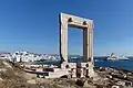 Hebebossen am monumentalen Tempeltor der Portara von Naxos