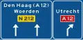 K11: Ankündigung auf einer nicht Autobahn