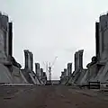 Oosterscheldekering im Bau (1982)