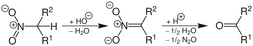 Reaktionsgleichung der Nef-Reaktion