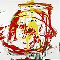 Negine 002, Fingerfarben auf Leinwand, 50 × 50 cm, 2021