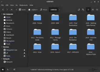 Screenshot des Nemo-Dateimanagers