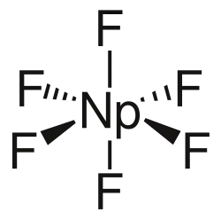 Strukturformel von Neptuniumhexafluorid