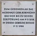 Schleusenbrücke Tafel Robinsohn