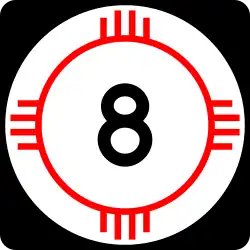 Straßenschild der New Mexico State Route 8