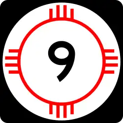Straßenschild der New Mexico State Route 9