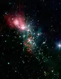 Infrarot-Aufnahme mit dem Spitzer-Weltraumteleskop