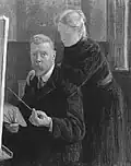 Selbstporträt mit seiner Frau Johanna, vor 1915