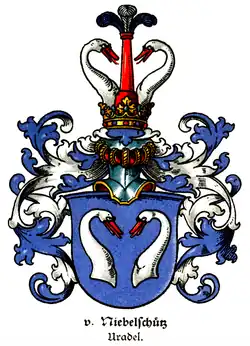 Wappen des Adelsgeschlechts Niebelschütz, Niederschlesien und Oberlausitz