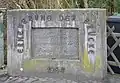Brückenstein der Urselbachbrücke an der Spielsgasse in Niederursel