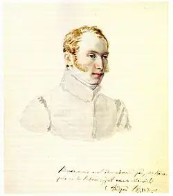 Andreas von Rosens Gefängnisfoto 1832