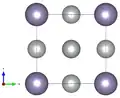 Elementarzelle mit Blickrichtung parallel zur a-Achse