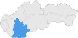 Der kraj Nitra in der Slowakei