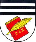 Wappen von Nivnice (deutsch Niwnitz), Tschechien („Jan Amos Komenský“)