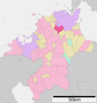 Lage Nōgatas in der Präfektur