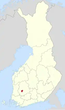 Lage von Nokia in Finnland