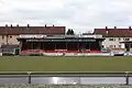 Die Tribüne des Jahnstadions in der Weststadt