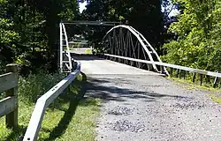 Bowstring truss (1869) über Norman’s Kill in Albany, NY, USA