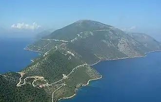 Der nördliche Teil der Insel, vom Berg Aetos gesehen