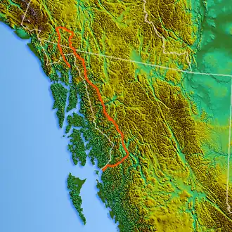 Lage der Boundary Ranges