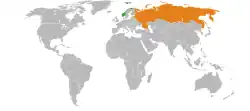 Lage von Norwegen und Russland