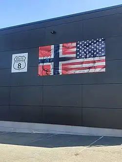Norwegen-Amerika-Flagge
